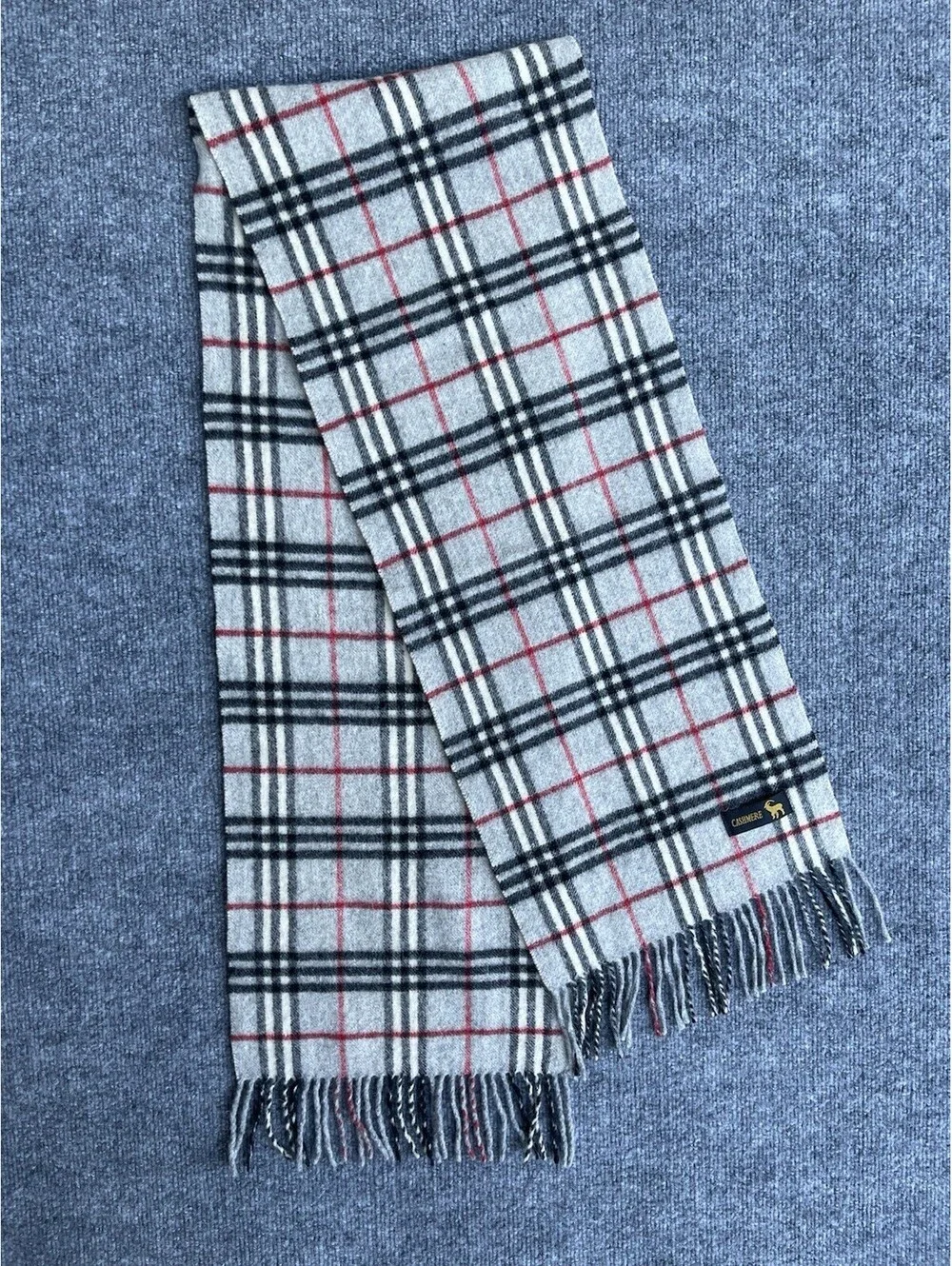 Cashmere Scarf Mens Tartan Plaid 53 X 11 Soft Wrap Warm
